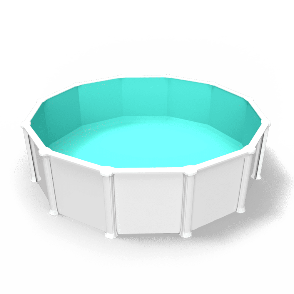 Cabana Boy Light Blue Overlap Liner in a Round Above Ground Pool