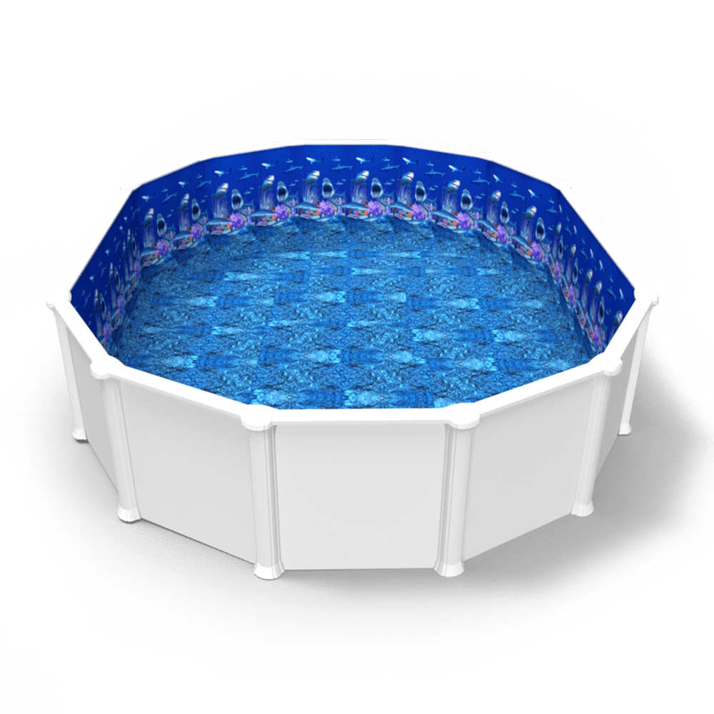 hark Nation Beaded Pool Liner in an Oval Above Ground Swimming Pool