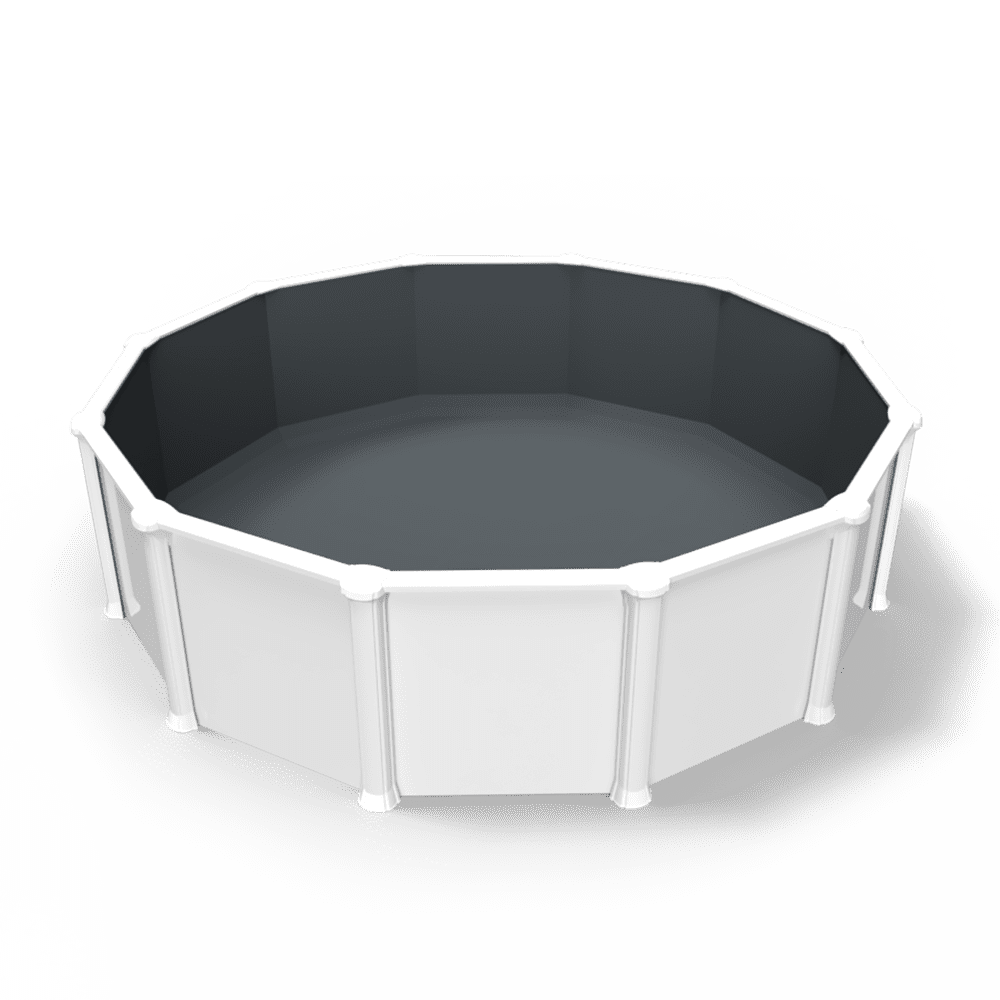 Thermal Black Granite Overlap Pool Liner in a Round Above Ground Swimming Pool