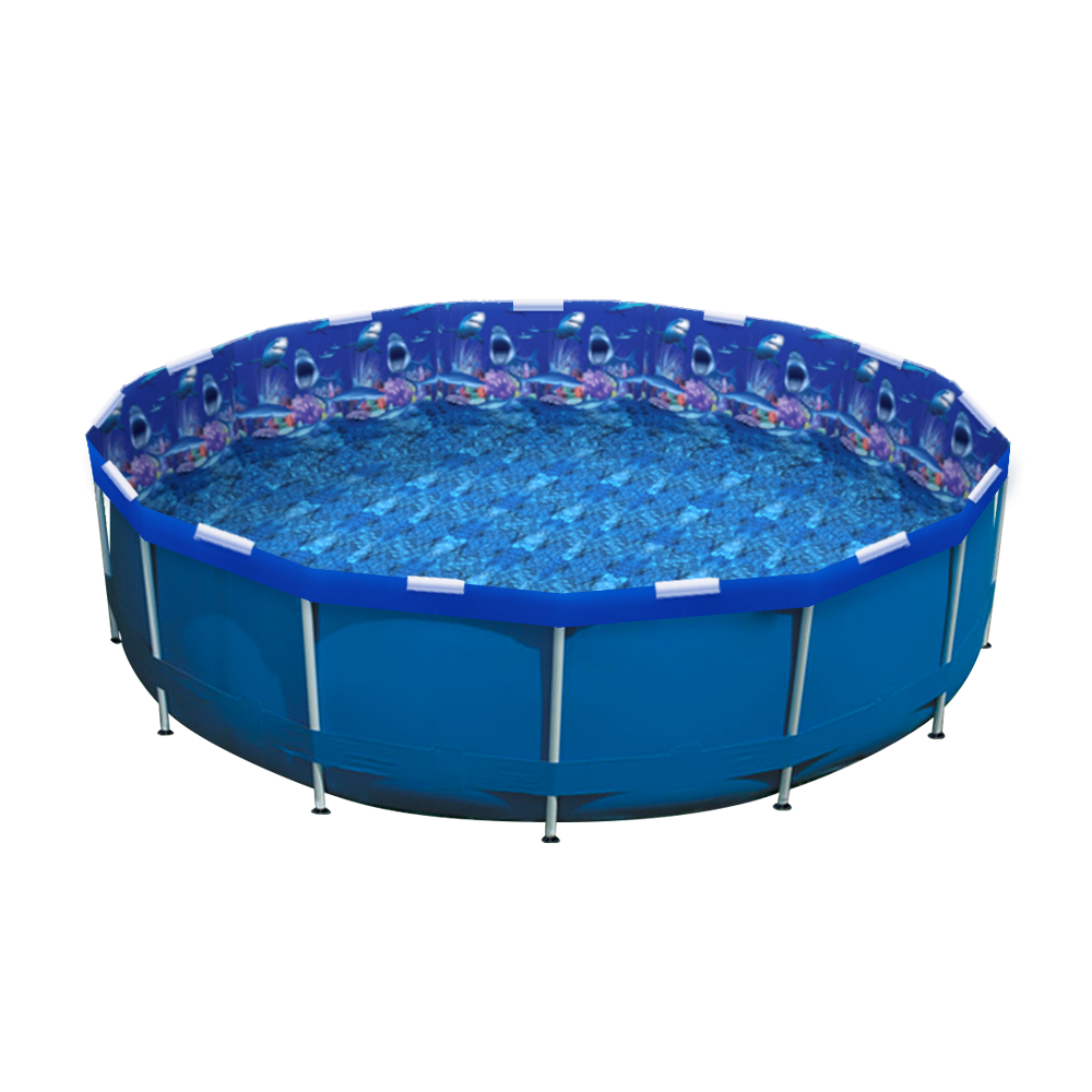 Shark Nation Pool Re-lining Kit installed in an Intex Pool