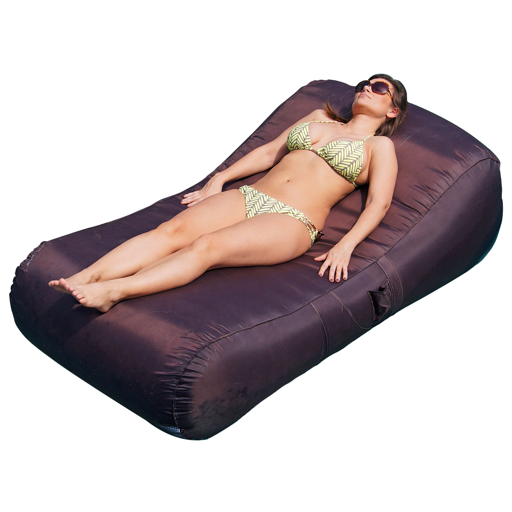 Espresso Aquadolce Deluxe Inflatable Pool Lounger