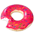 Inflatable Donut Pool Float with Pink Frosting and Multicolor Sprinkles
