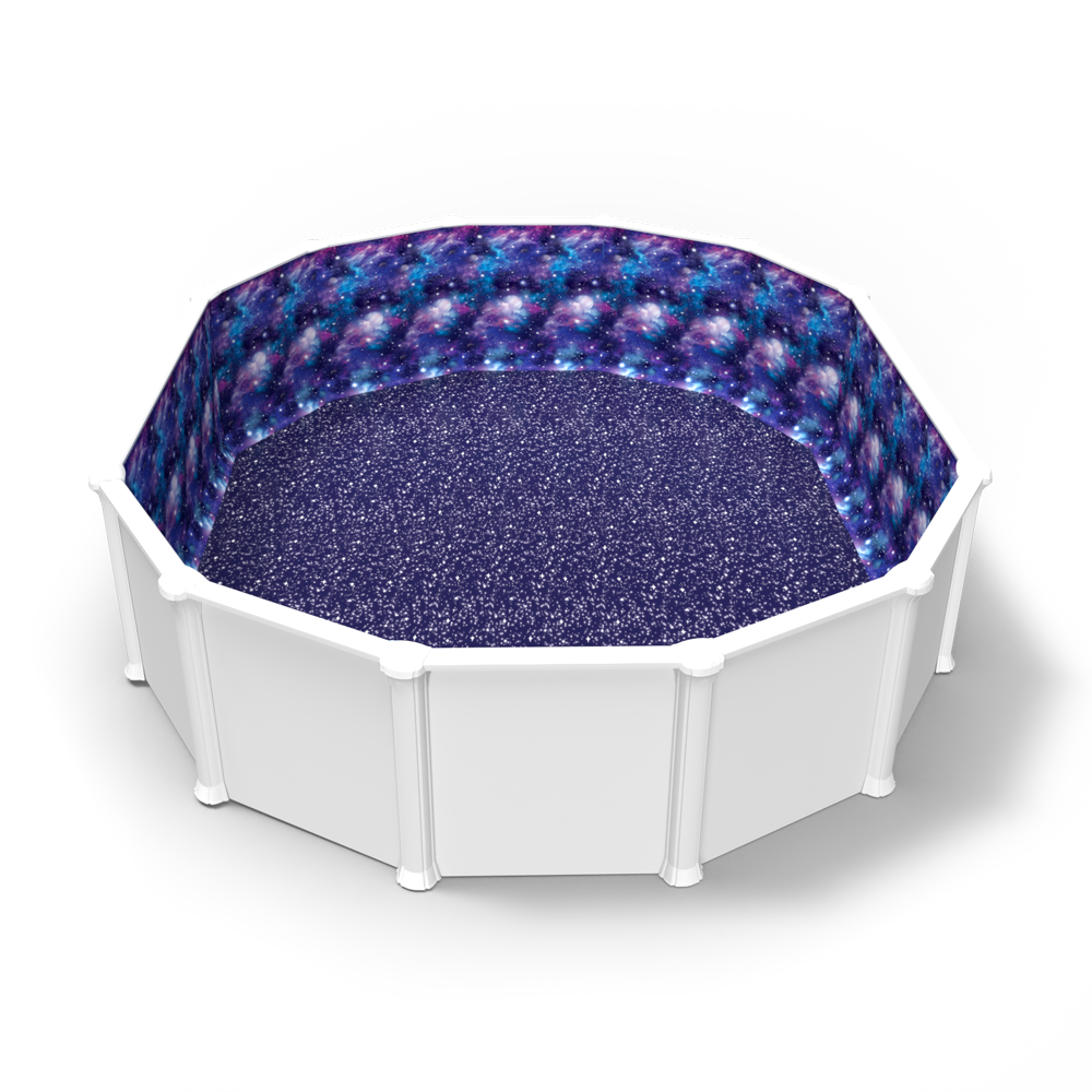 Oval Beaded Above Ground Pool Liner - Galaxy Design