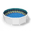 Great Barrier Reef Overlap Pool Liner in a Round Above Ground Swimming Pool