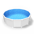 Royale Abyss Overlap Pool Liner in a Round Above Ground Swimming Pool